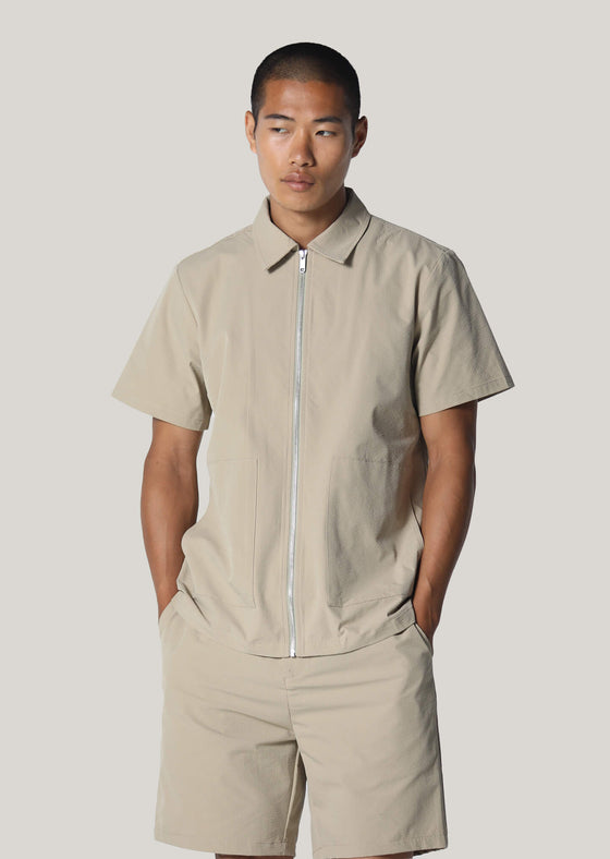 Redbrick Beige Seersucker Shirt