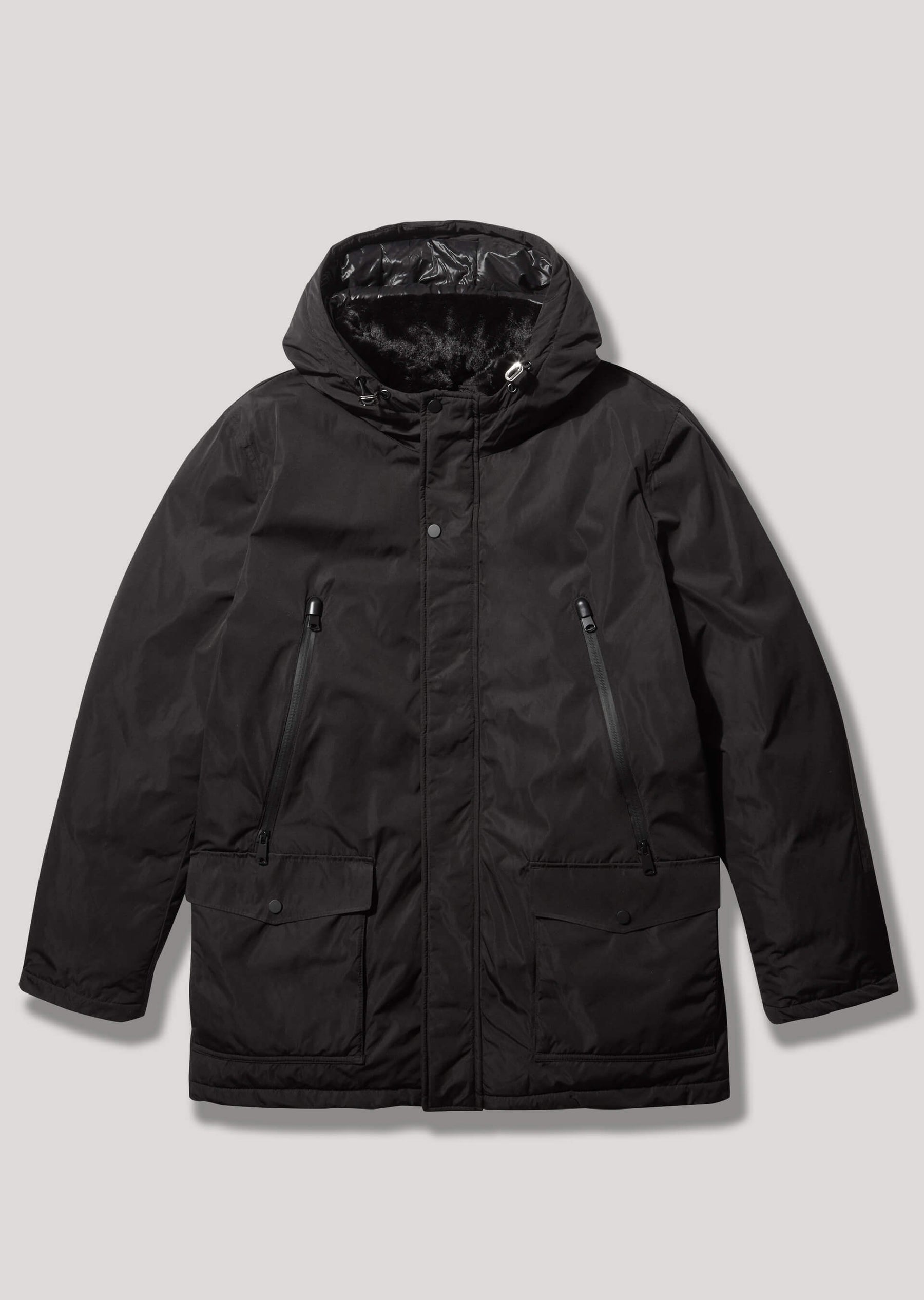 Henner Black Quilted Parka Jacket